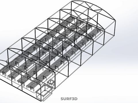 FARMING GREENHOUSE PLANT AGRICULTURE AEROPONIC HYDROPONIC GARDEN 3D 模型