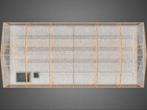 AGRICULTURE BUILDING LAYOUT FARMING GREENHOUSE HYDROPONIC GARDEN 3D Model