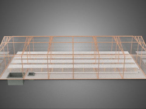ROLNICTWO UKŁAD BUDYNKU ROLNICTWO SZKLARNIA OGRÓD HYDROPONICZNY Model 3D
