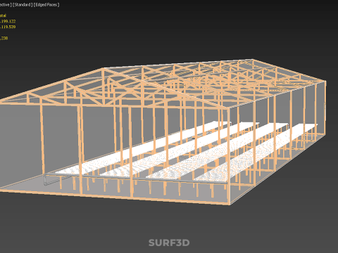 ROLNICTWO UKŁAD BUDYNKU ROLNICTWO SZKLARNIA OGRÓD HYDROPONICZNY Model 3D