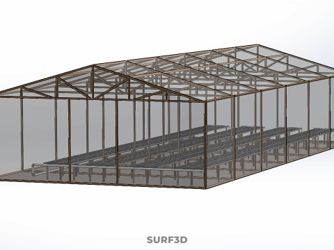 ROLNICTWO UKŁAD BUDYNKU ROLNICTWO SZKLARNIA OGRÓD HYDROPONICZNY Model 3D