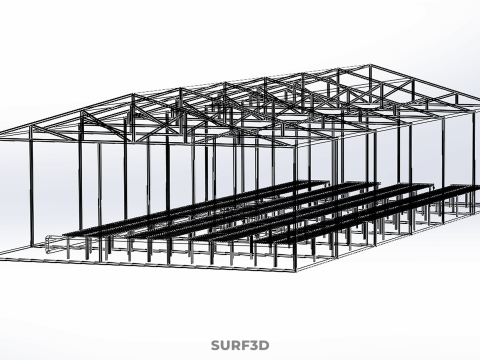 ROLNICTWO UKŁAD BUDYNKU ROLNICTWO SZKLARNIA OGRÓD HYDROPONICZNY Model 3D