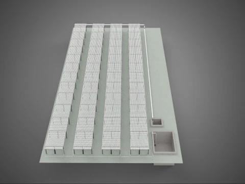 ALIGN AEROPONIC HYDROPONIC LAYOUT ARRAY PARALLEL ROW PLANT FARM 3D Model