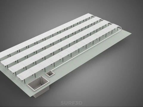 ALIGN AEROPONIC HYDROPONIC LAYOUT ARRAY PARALLEL ROW PLANT FARM 3D Model
