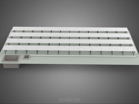 ALIGN AEROPONIC HYDROPONIC LAYOUT ARRAY PARALLEL ROW PLANT FARM 3D Model
