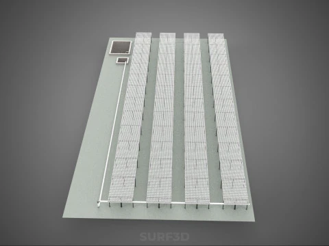 ALIGN AEROPONIC HYDROPONIC LAYOUT ARRAY PARALLEL ROW PLANT FARM 3D Model