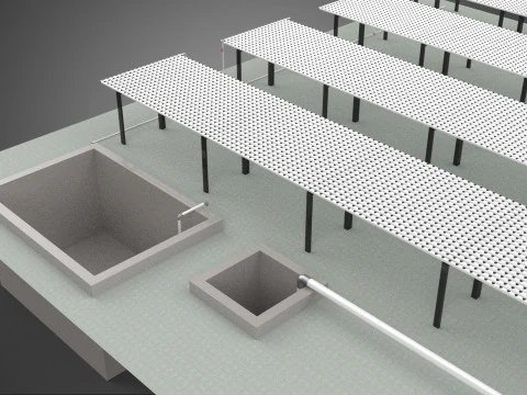 ALIGN AEROPONIC HYDROPONIC LAYOUT ARRAY PARALLEL ROW PLANT FARM 3D Model