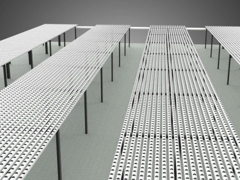 ALIGN AEROPONIC HYDROPONIC LAYOUT ARRAY PARALLEL ROW PLANT FARM 3D Model