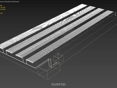 ALIGN AEROPONIC HYDROPONIC LAYOUT ARRAY PARALLEL ROW PLANT FARM 3D Model
