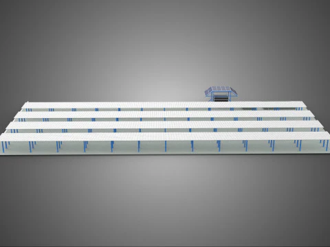 FIELD AEROPONIC HYDROPONIC PLANT FARM CULTIVATE SOLAR POWER IOT 3D Model