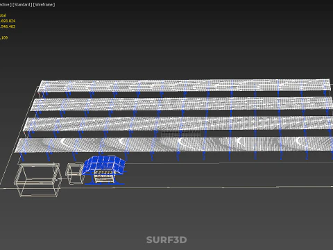 FIELD AEROPONIC HYDROPONIC PLANT FARM CULTIVATE SOLAR POWER IOT 3D Model