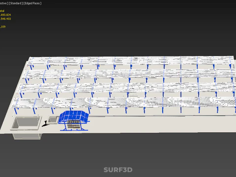 FIELD AEROPONIC HYDROPONIC PLANT FARM CULTIVATE SOLAR POWER IOT 3D Model