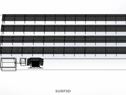 FIELD AEROPONIC HYDROPONIC PLANT FARM CULTIVATE SOLAR POWER IOT 3D Model
