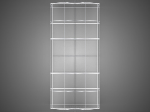 STRUCTURE CURVED GREENHOUSE HOTHOUSE GLASSHOUSE FRAME PLANT FARM 3D Model