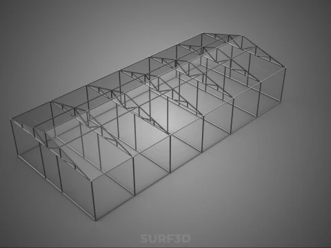 GREENHOUSE HOTHOUSE GLASSHOUSE PLANT FARM CULTIVATION GARDENING 3D Model