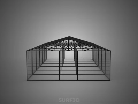 GREENHOUSE HOTHOUSE GLASSHOUSE PLANT FARM CULTIVATION GARDENING 3D Model