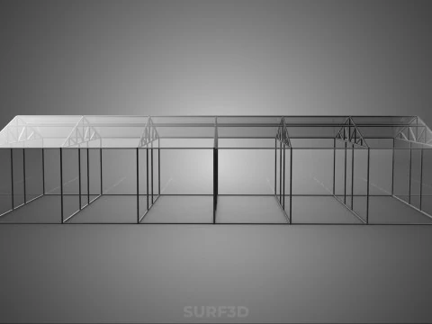 GREENHOUSE HOTHOUSE GLASSHOUSE PLANT FARM CULTIVATION GARDENING 3D Model