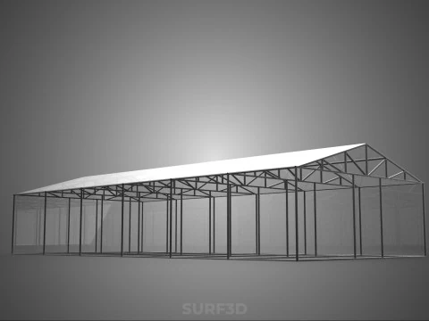 GREENHOUSE HOTHOUSE GLASSHOUSE PLANT FARM CULTIVATION GARDENING 3D Model
