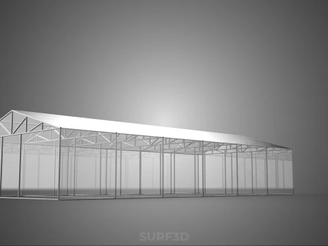 GREENHOUSE HOTHOUSE GLASSHOUSE PLANT FARM CULTIVATION GARDENING 3D Model