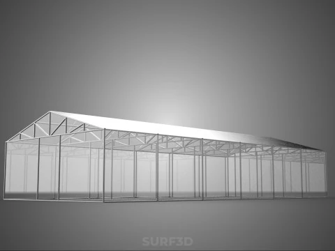 GREENHOUSE HOTHOUSE GLASSHOUSE PLANT FARM CULTIVATION GARDENING 3D Model