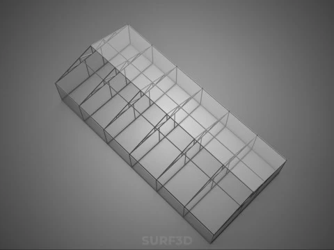 GREENHOUSE HOTHOUSE GLASSHOUSE PLANT FARM CULTIVATION GARDENING 3D Model