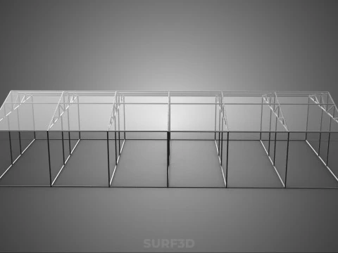 GREENHOUSE HOTHOUSE GLASSHOUSE PLANT FARM CULTIVATION GARDENING 3D Model