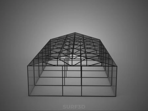 GREENHOUSE HOTHOUSE GLASSHOUSE PLANT FARM CULTIVATION GARDENING 3D Model