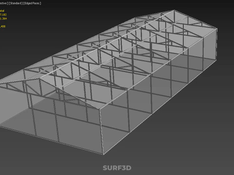 GREENHOUSE HOTHOUSE GLASSHOUSE PLANT FARM CULTIVATION GARDENING 3D Model