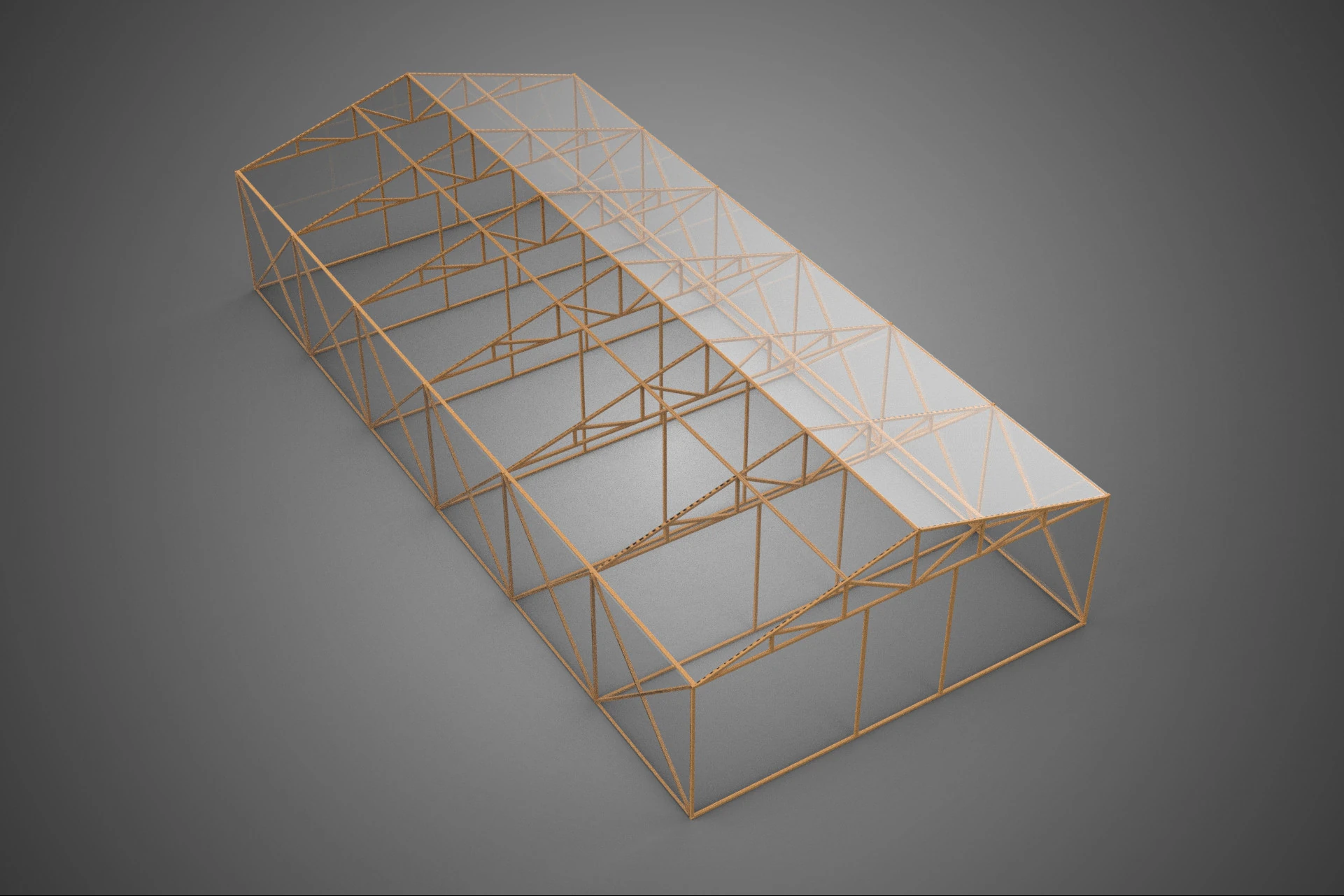 EMPTY ARCHITECTURAL GREENHOUSE HOTHOUSE GLASSHOUSE FARMS GARDEN 3D Model .c4d .max .obj .3ds .fbx .stl .blend
