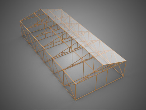 EMPTY ARCHITECTURAL GREENHOUSE HOTHOUSE GLASSHOUSE FARMS GARDEN 3D मॉडल