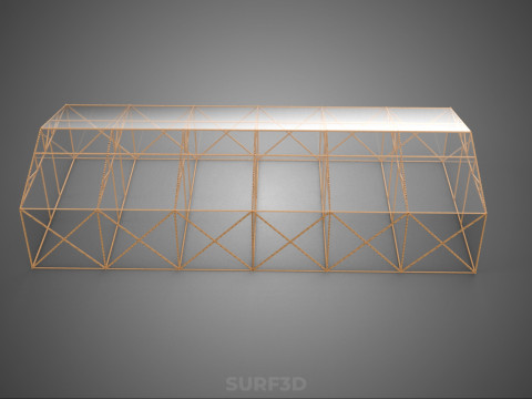 空建筑温室温室玻璃温室农场花园 3D 模型