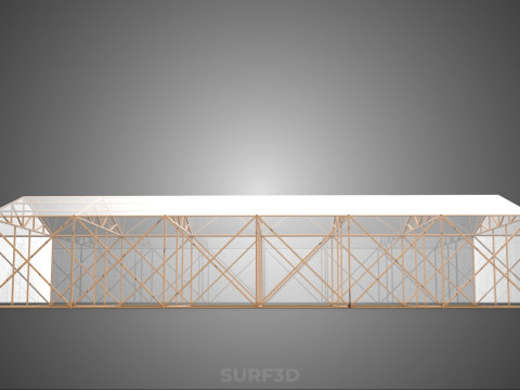空建筑温室温室玻璃温室农场花园 3D 模型
