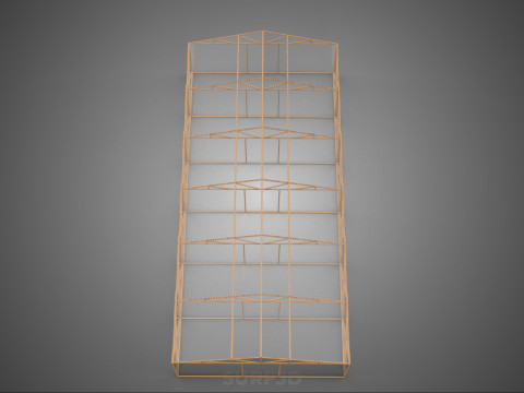 空建筑温室温室玻璃温室农场花园 3D 模型