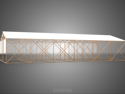 空建筑温室温室玻璃温室农场花园 3D 模型