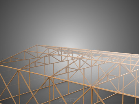 空建筑温室温室玻璃温室农场花园 3D 模型
