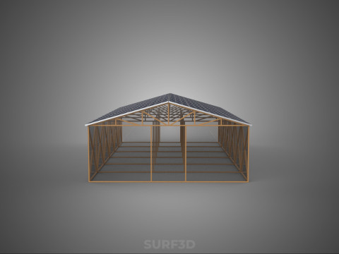 RUMAH KACA ATAP PANEL SURYA FOTOVOLTAIK RUMAH KACA ATAP ATAP Model 3D