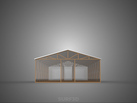 RUMAH KACA ATAP PANEL SURYA FOTOVOLTAIK RUMAH KACA ATAP ATAP Model 3D