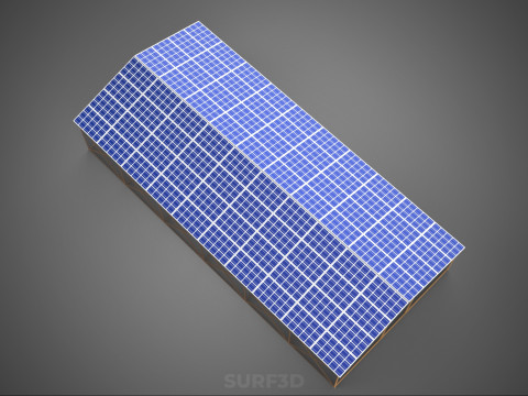 RUMAH KACA ATAP PANEL SURYA FOTOVOLTAIK RUMAH KACA ATAP ATAP Model 3D