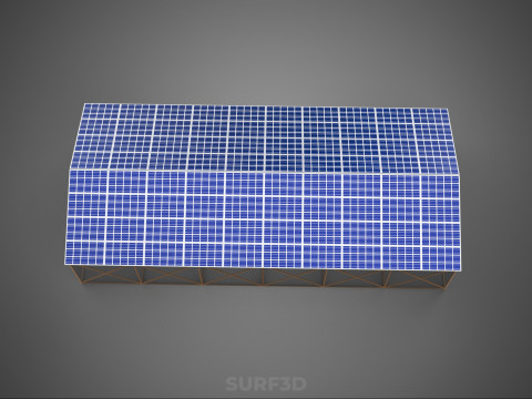 RUMAH KACA ATAP PANEL SURYA FOTOVOLTAIK RUMAH KACA ATAP ATAP Model 3D