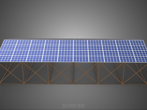 RUMAH KACA ATAP PANEL SURYA FOTOVOLTAIK RUMAH KACA ATAP ATAP Model 3D