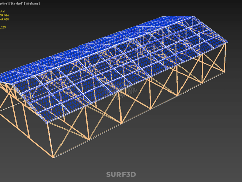 RUMAH KACA ATAP PANEL SURYA FOTOVOLTAIK RUMAH KACA ATAP ATAP Model 3D