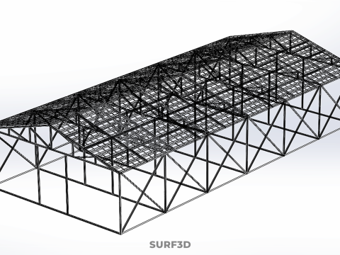 RUMAH KACA ATAP PANEL SURYA FOTOVOLTAIK RUMAH KACA ATAP ATAP Model 3D