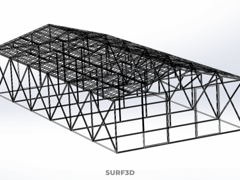 PVS 태양광 패널 지붕 온실 온실 온실 정원 농장 3D 모델