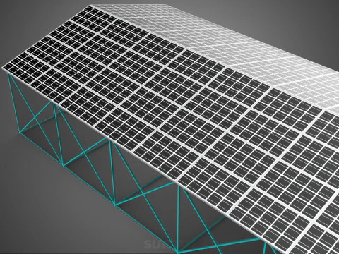 SOLAR POWERED GREENHOUSE HOTHOUSE GLASSHOUSE PLANT CROP GARDEN 3D Model