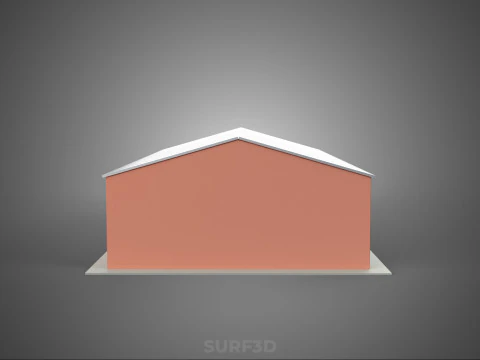 SOLAR PANEL ROOF PV POWERED SHED WAREHOUSE STOREHOUSE DEPOT BARN 3D Model