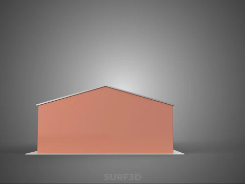 SOLAR PANEL ROOF PV POWERED SHED WAREHOUSE STOREHOUSE DEPOT BARN 3D Model