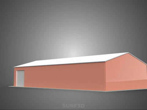 SOLAR PANEL ROOF PV POWERED SHED WAREHOUSE STOREHOUSE DEPOT BARN 3D Model