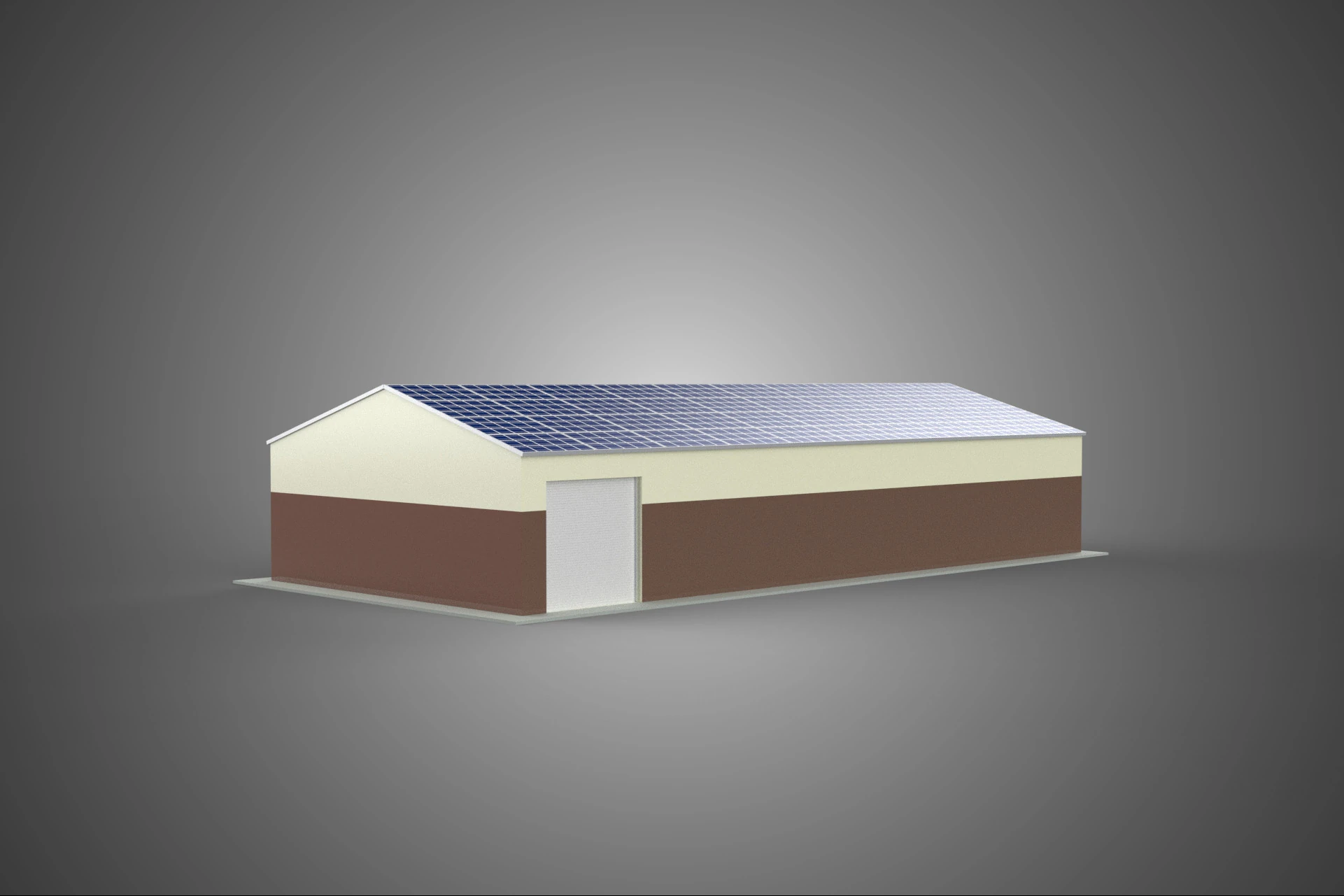 ROOF SOLAR PANEL POWERED WORKSHOP GARAGE WAREHOUSE STORAGE ROOM 3D Model .c4d .max .obj .3ds .fbx .stl .blend 