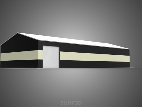 DACHOWE ECO PANELE SŁONECZNE PASKI OBIEKT BUDYNKU UŻYTKOWEGO Model 3D