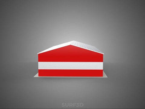 SOLAR POWER ROOF GARAGE FIRE STATION HOUSE HALL DEPARTMENT 5 BAY Modelo 3D